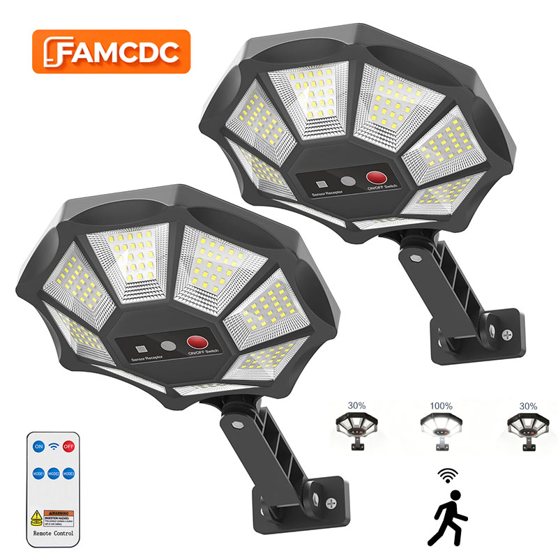 Outdoor Lighting Dusk To Dawn - Solar Lights Outdoor 168LED 360° Adjustable