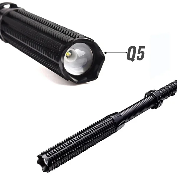 Outdoor Lighting Electric - USB Rechargeable LED Flashlight Retractable Torch