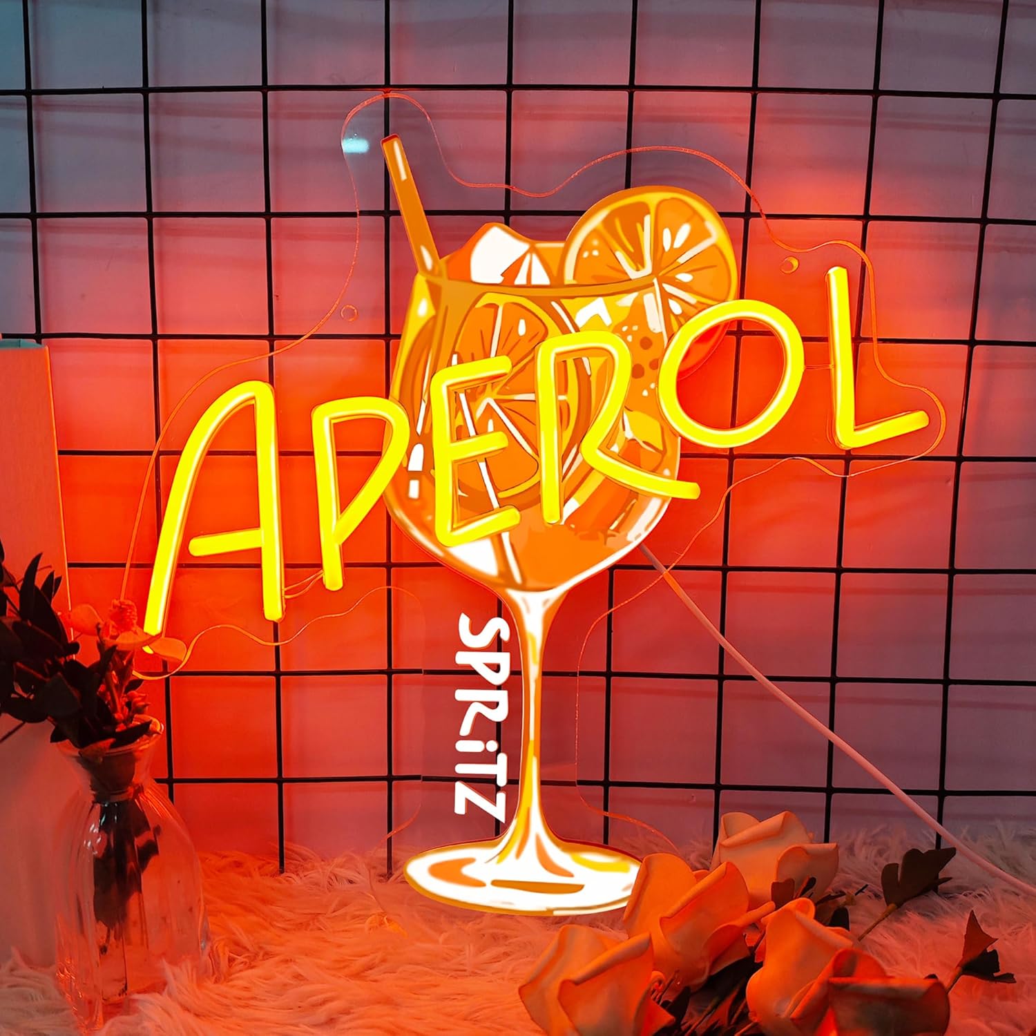 Outdoor Lighting Restaurant - Orange/Aperol Spritz Neon Sign LED Cocktail