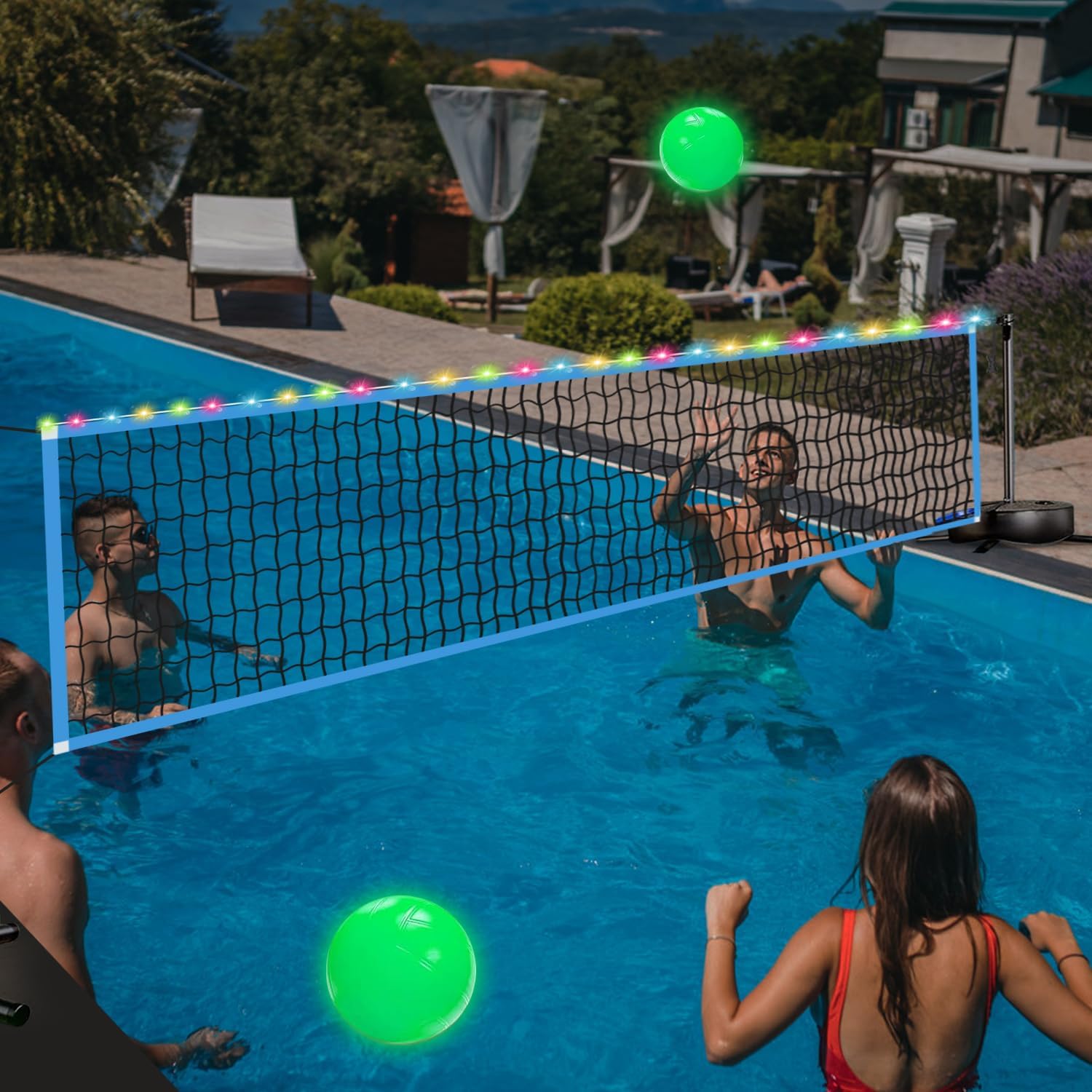 Outdoor Lighting Led - Portable Outdoor LED Volleyball Net with