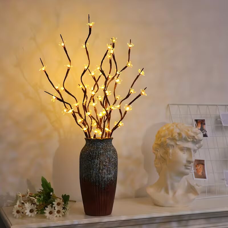 Outdoor Lighting Led - 1/2PC 20LED Cherry Blossom Tree Branch