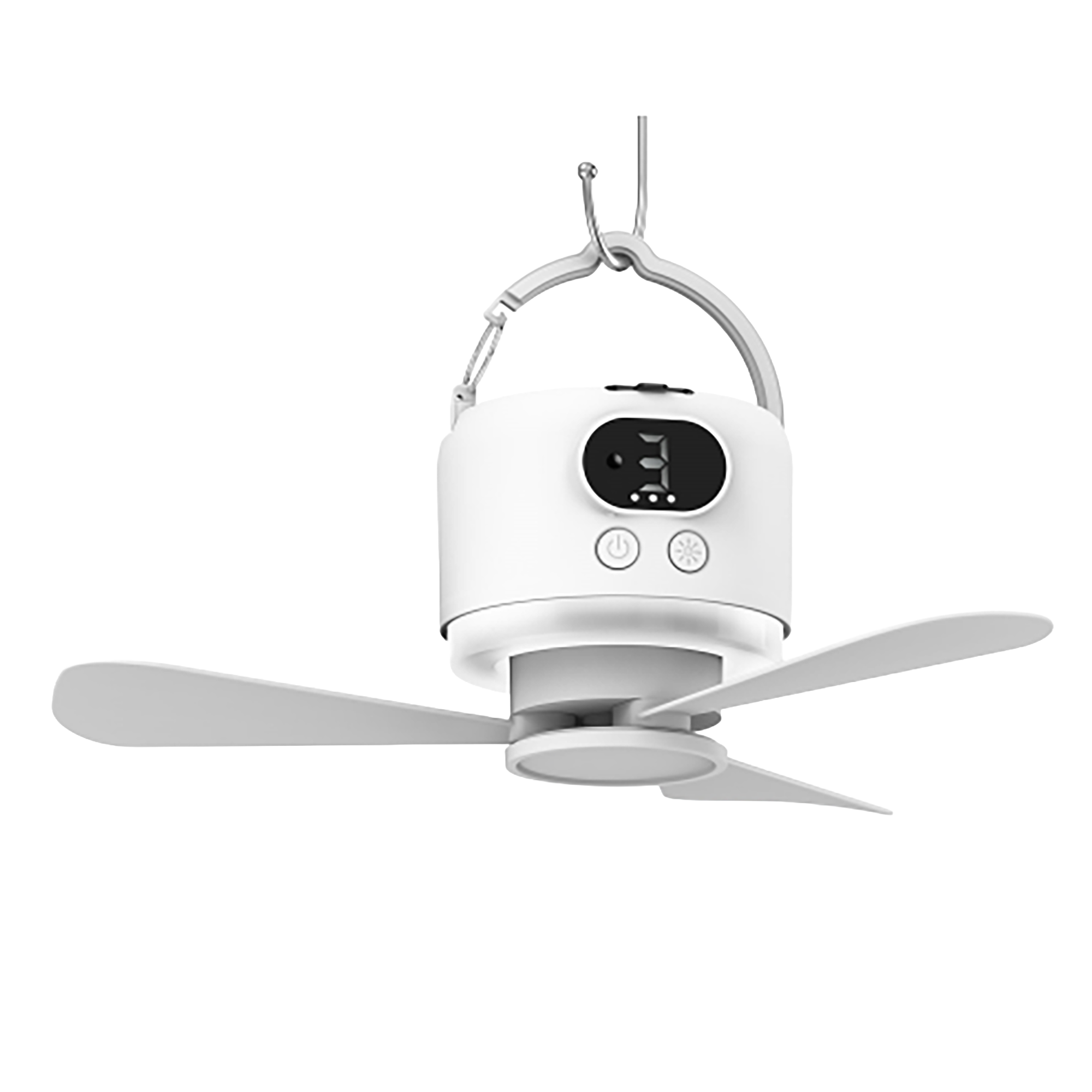 Outdoor Lighting Strip - 10400Mah Rechargeable Portable Ceiling Fan, Hangable