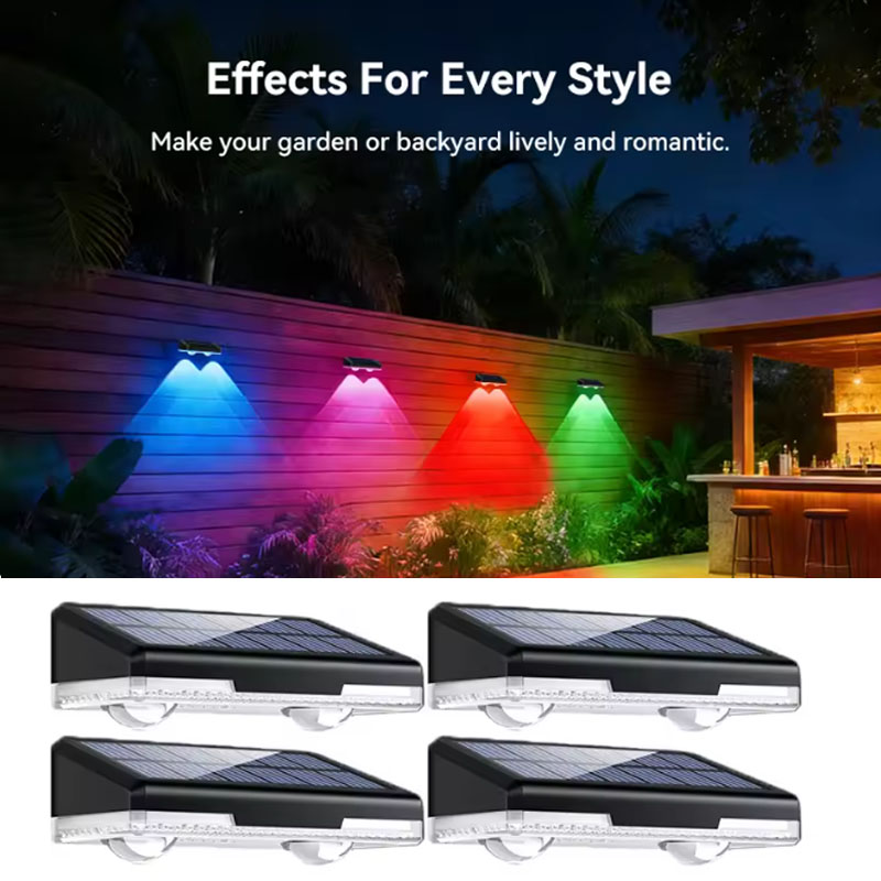 Outdoor Lighting Dusk To Dawn - Solar Powered Outdoor Waterproof Wall Washer