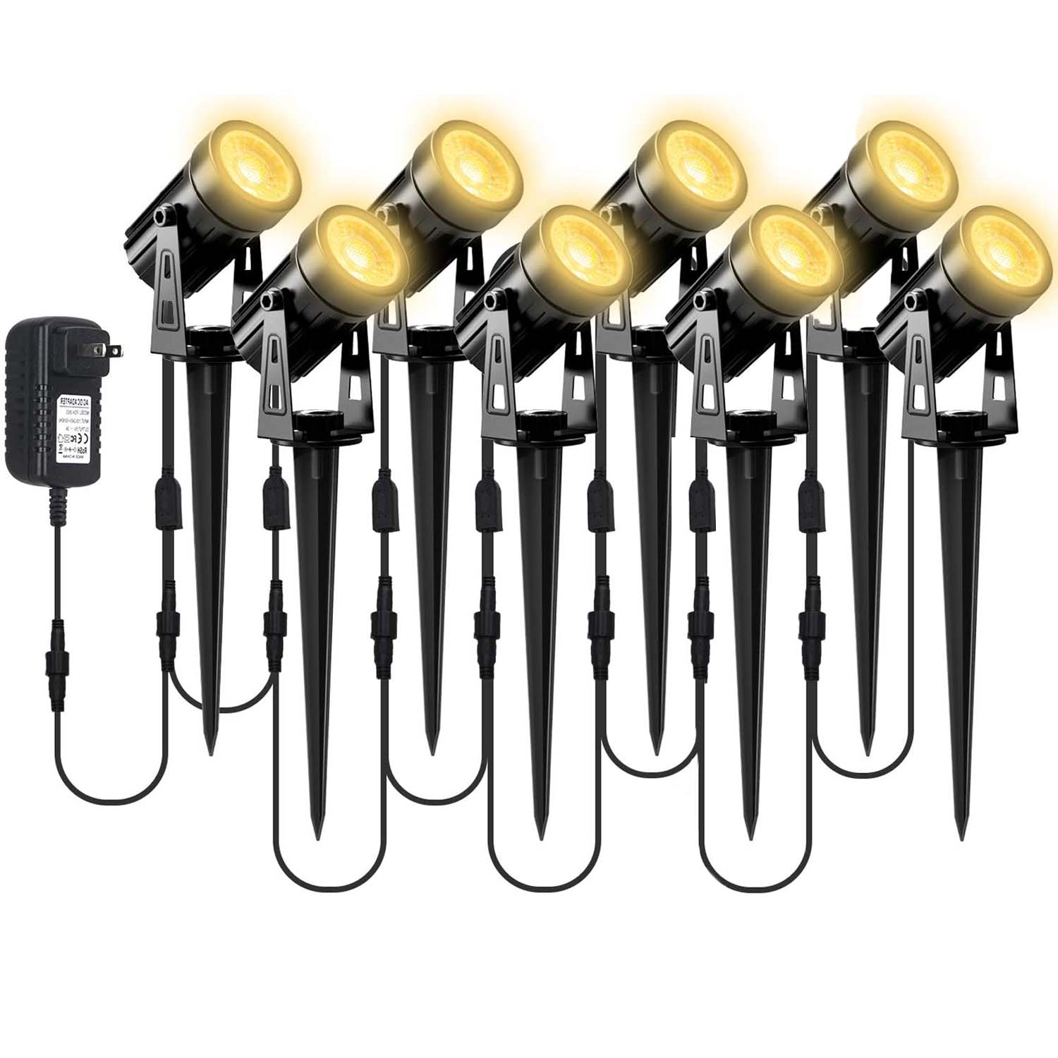 Outdoor Lighting Uk - 8LEDS 3000K Outdoor Spotlight Landscape Decoration