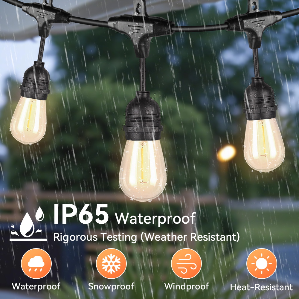 Outdoor Lighting Uk - E27 Outdoor String Lights LED Bulbs
