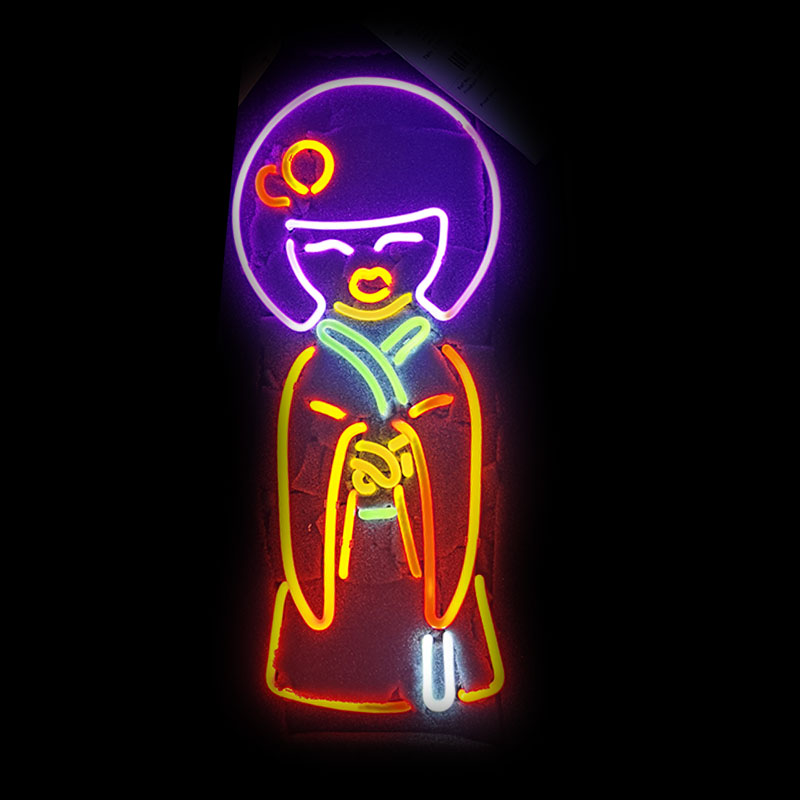 Neon Sign Japan Girl in kimono - Outdoor Lighting Japan ulasan dan harga