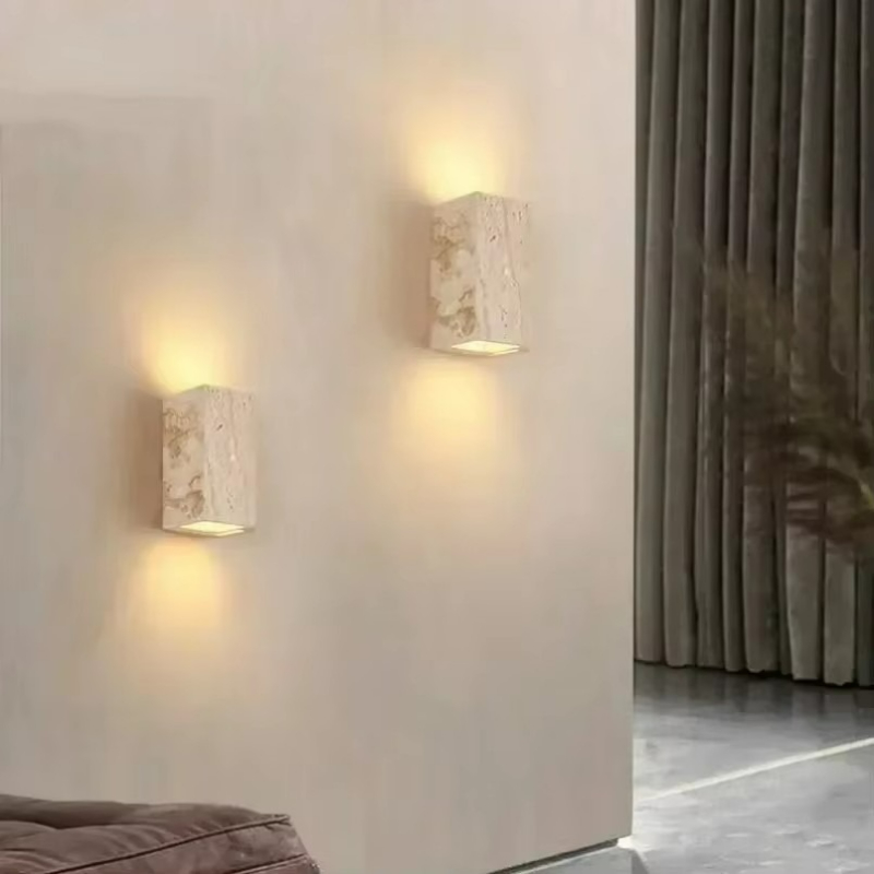 Yellow Travertine Stone Wall M - Outdoor Lighting Restaurant ulasan dan harga