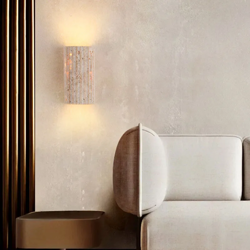 Yellow Travertine Stone Wall M - Outdoor Lighting Restaurant ulasan dan harga