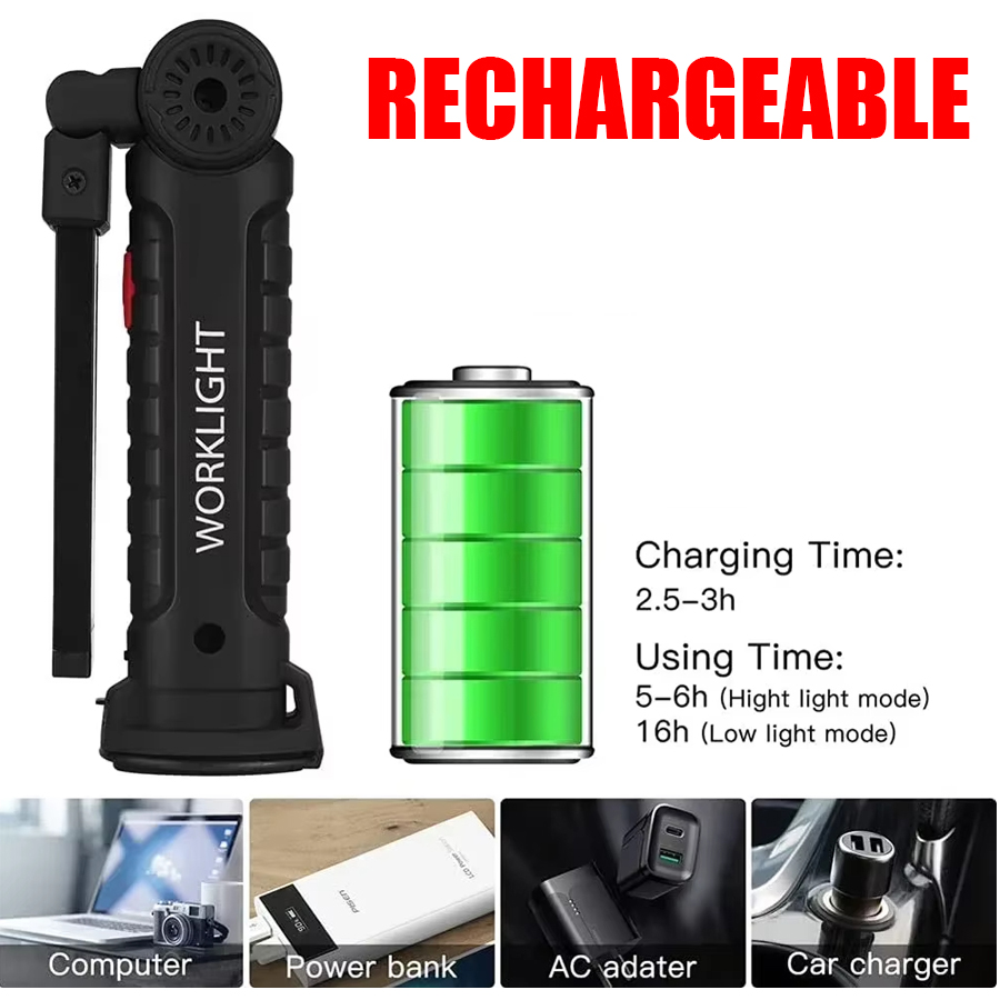 Portable LED Flashlight with M - Outdoor Lighting Electric ulasan dan harga
