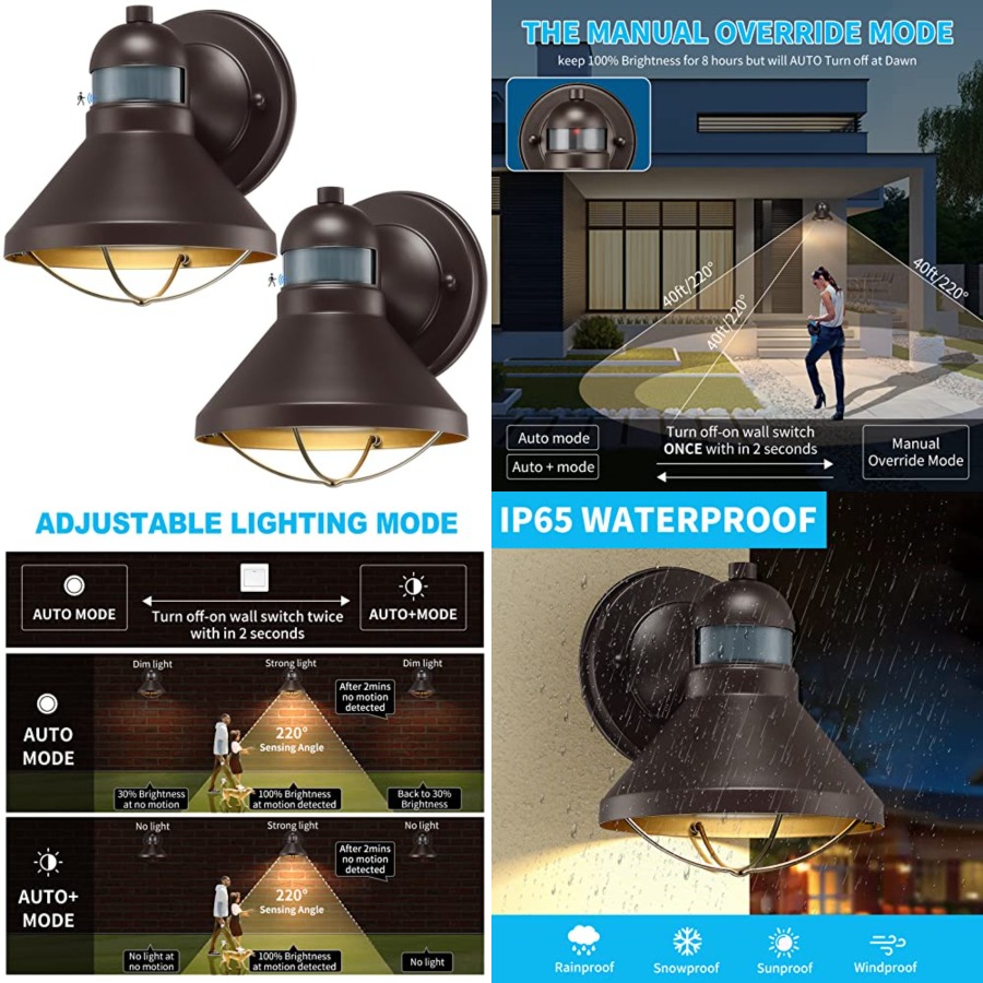 2 Pack Motion Sensor Outdoor L - Outdoor Lighting Led ulasan dan harga