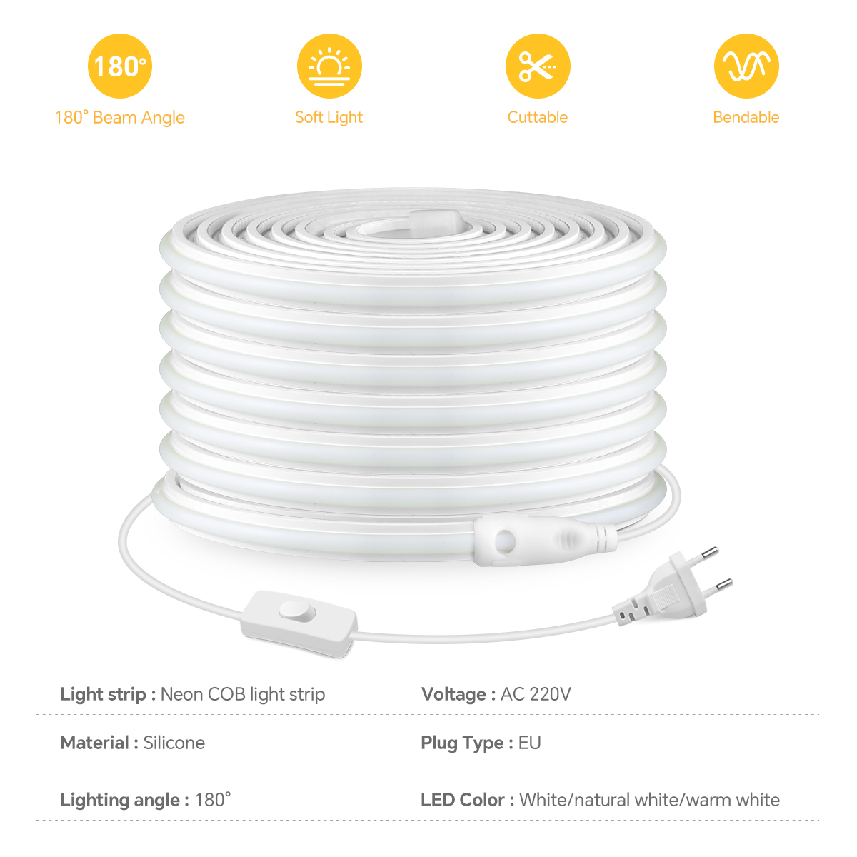 220V COB Led Strip High Densit - Outdoor Lighting Restaurant ulasan dan harga
