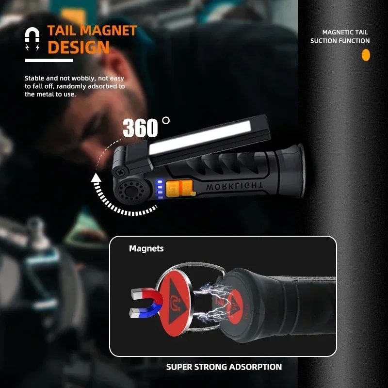 Portable COB LED Flashlight US - Outdoor Lighting Electric ulasan dan harga