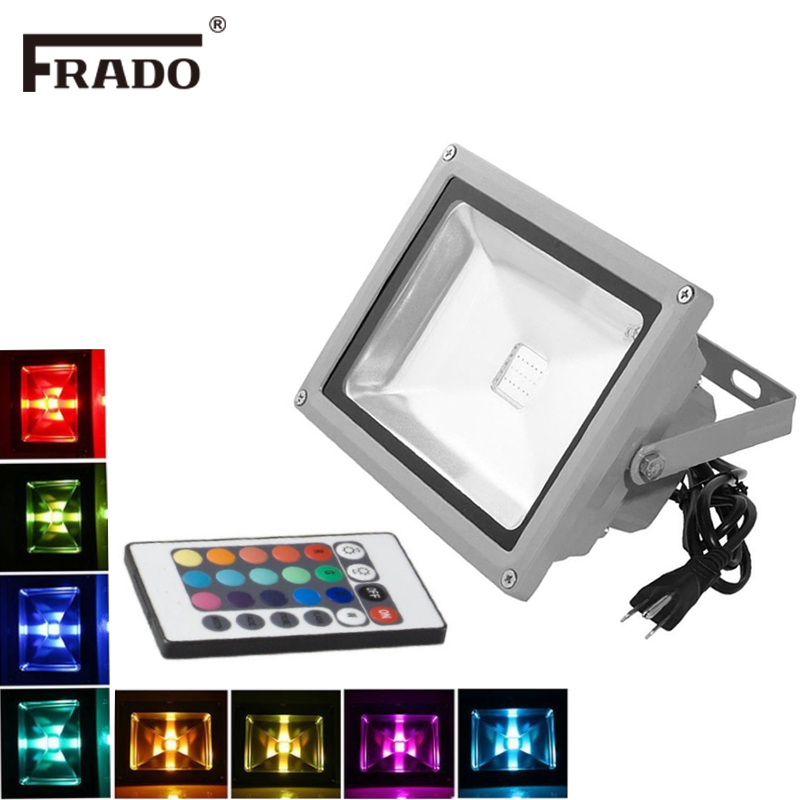 RGB LED Flood Lights 10W LED E - Outdoor Lighting Uk ulasan dan harga