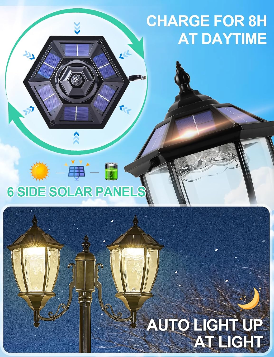 Outdoor Solar Pole Lights Dusk - Outdoor Lighting Dusk To Dawn ulasan dan harga