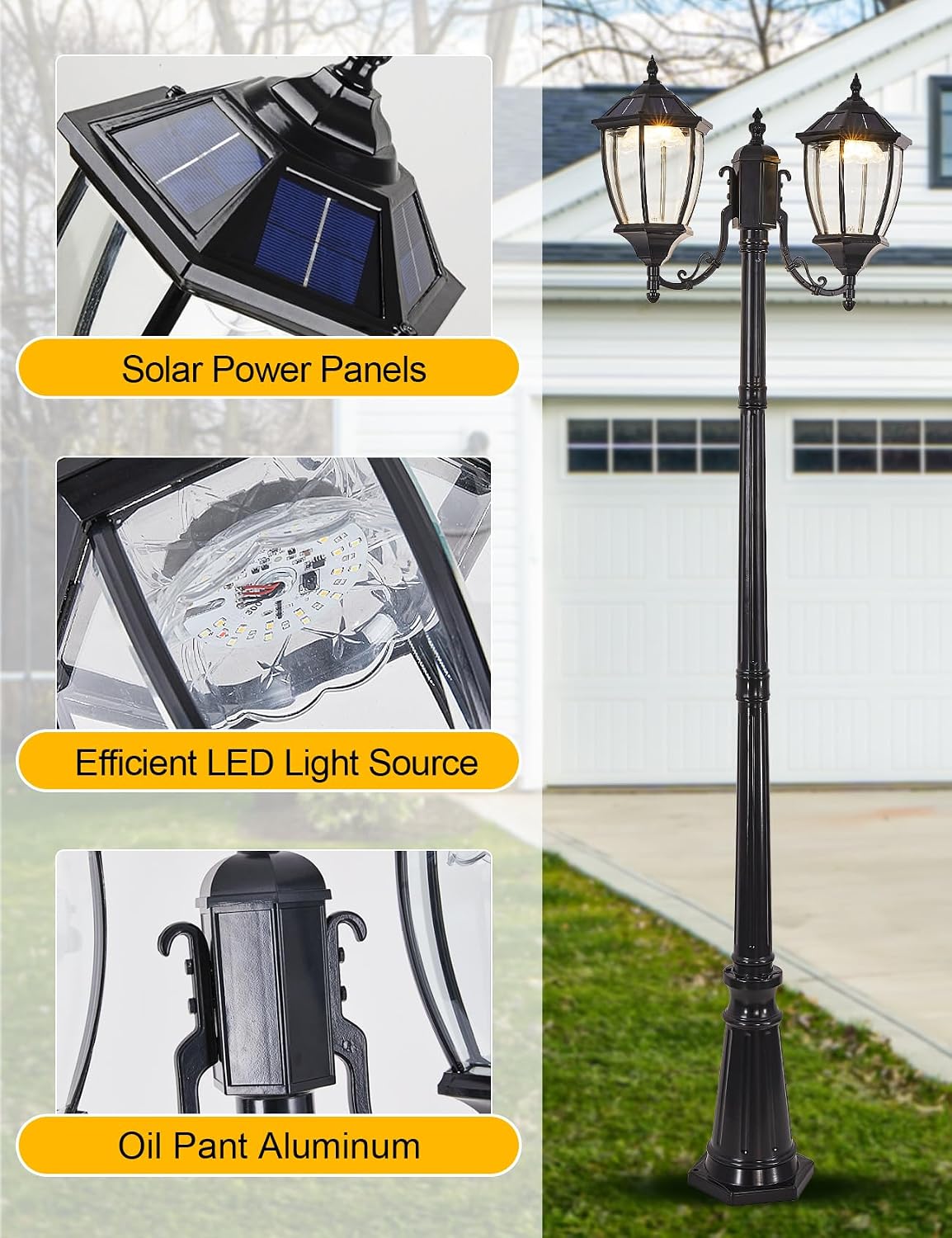 Outdoor Solar Pole Lights Dusk - Outdoor Lighting Dusk To Dawn ulasan dan harga