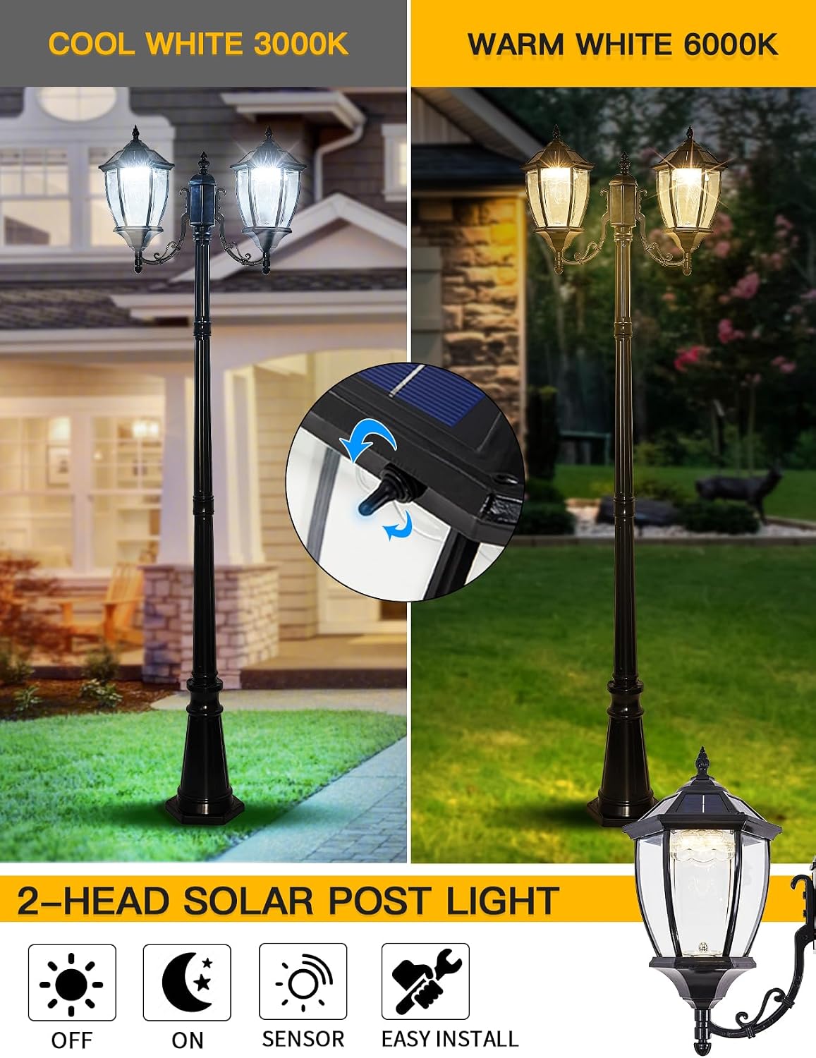 Outdoor Solar Pole Lights Dusk - Outdoor Lighting Dusk To Dawn ulasan dan harga