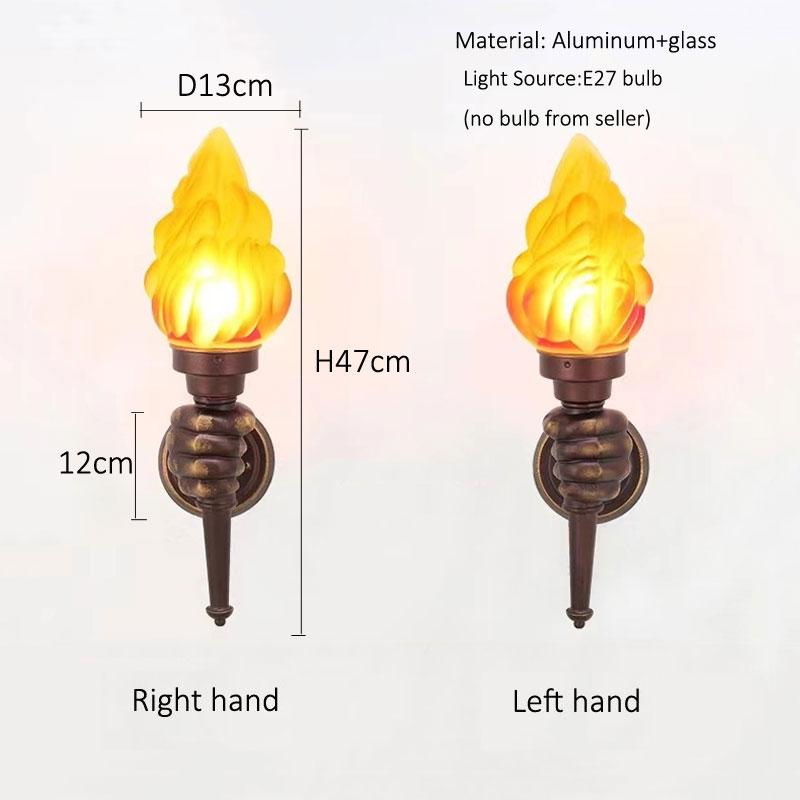 Creative Torch Hand Light Rest - Outdoor Lighting Restaurant ulasan dan harga