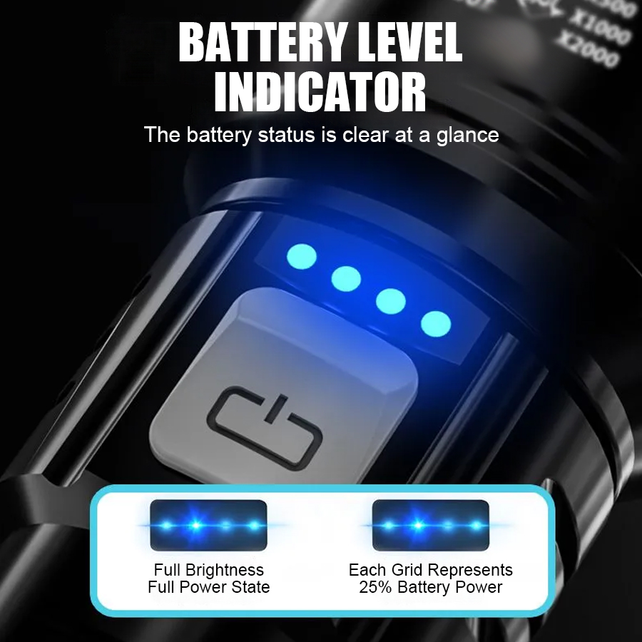 High Power P50 LED Flashlight  - Outdoor Lighting Electric ulasan dan harga