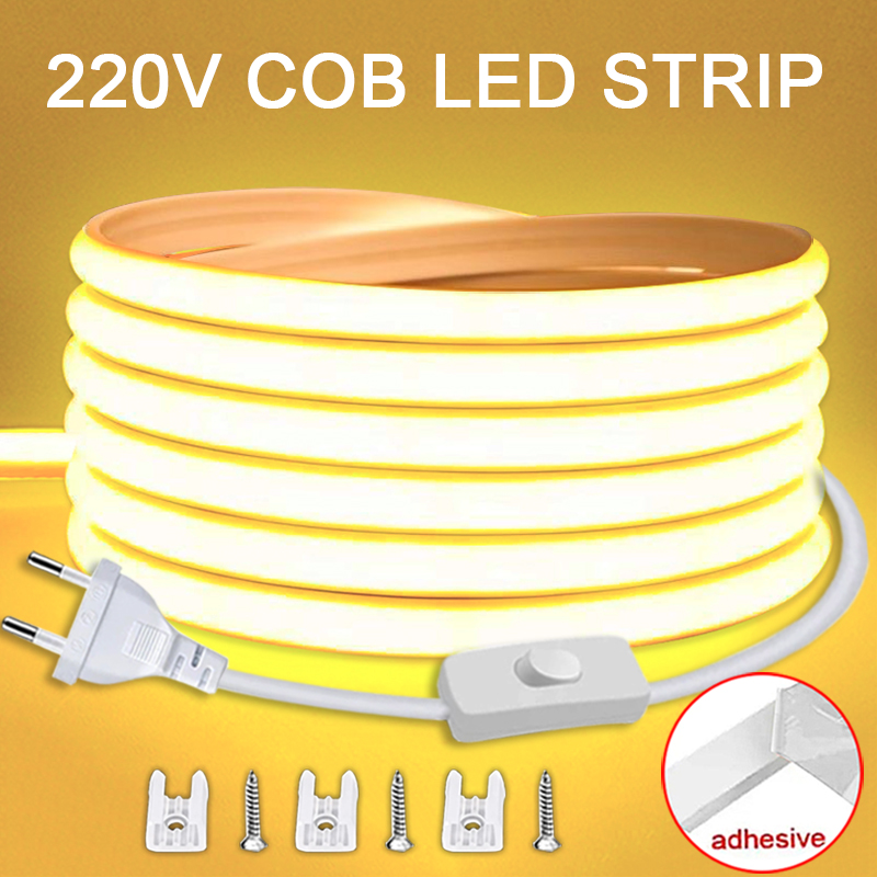 220V Led Strip with ON/OFF Swi - Outdoor Lighting Restaurant ulasan dan harga