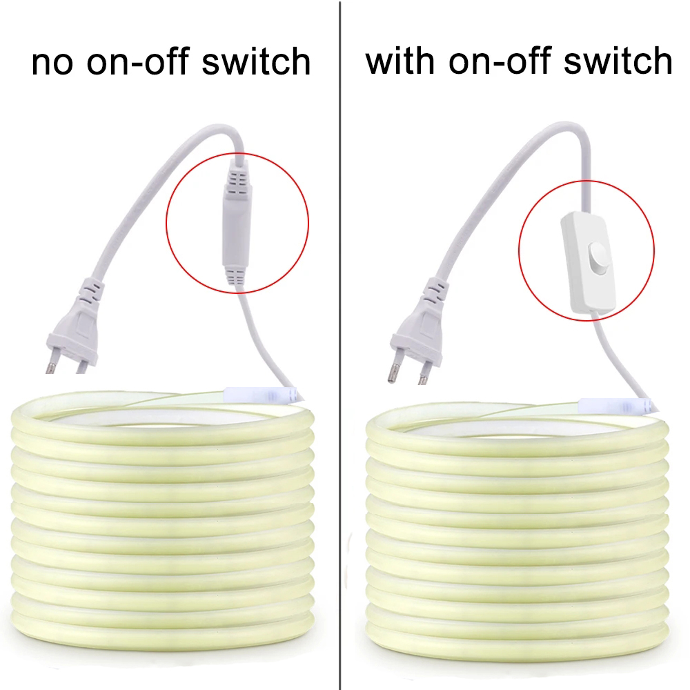 220V Led Strip with ON/OFF Swi - Outdoor Lighting Restaurant ulasan dan harga