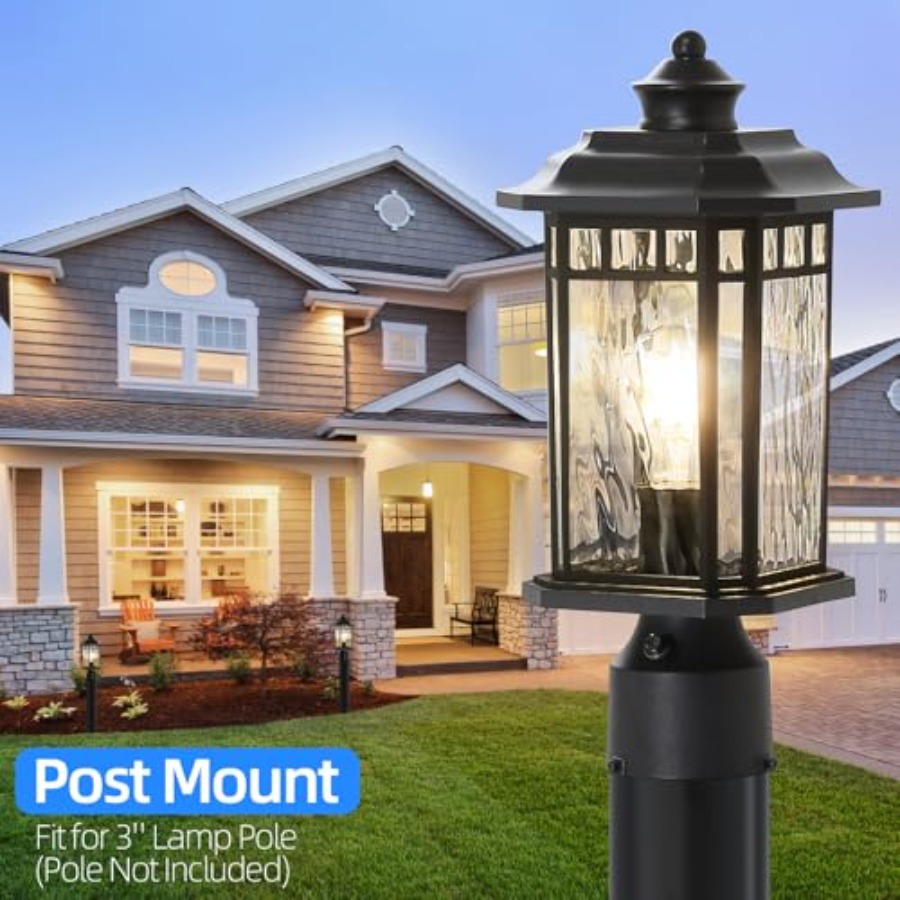 2 Pack Outdoor Post Lights, Du - Outdoor Lighting Dusk To Dawn ulasan dan harga