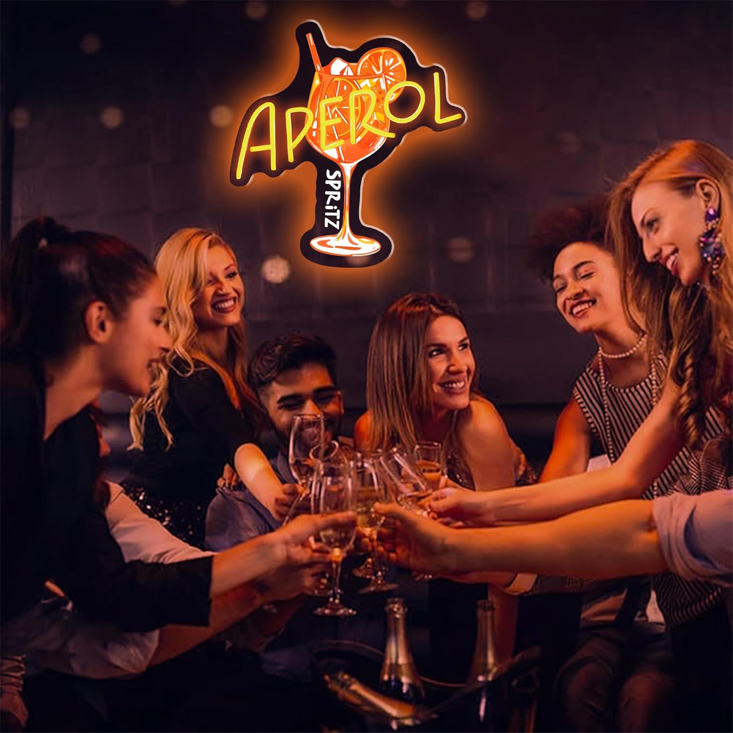 Orange/Aperol Spritz Neon Sign - Outdoor Lighting Restaurant ulasan dan harga