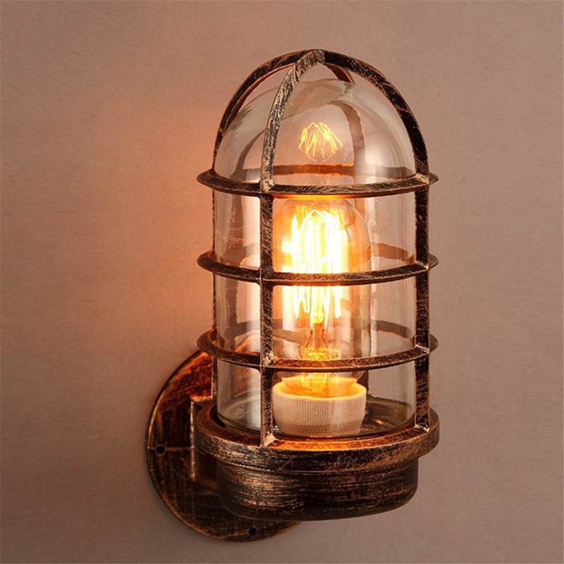 Vintage Loft Cage Industry Win - Outdoor Lighting Restaurant ulasan dan harga