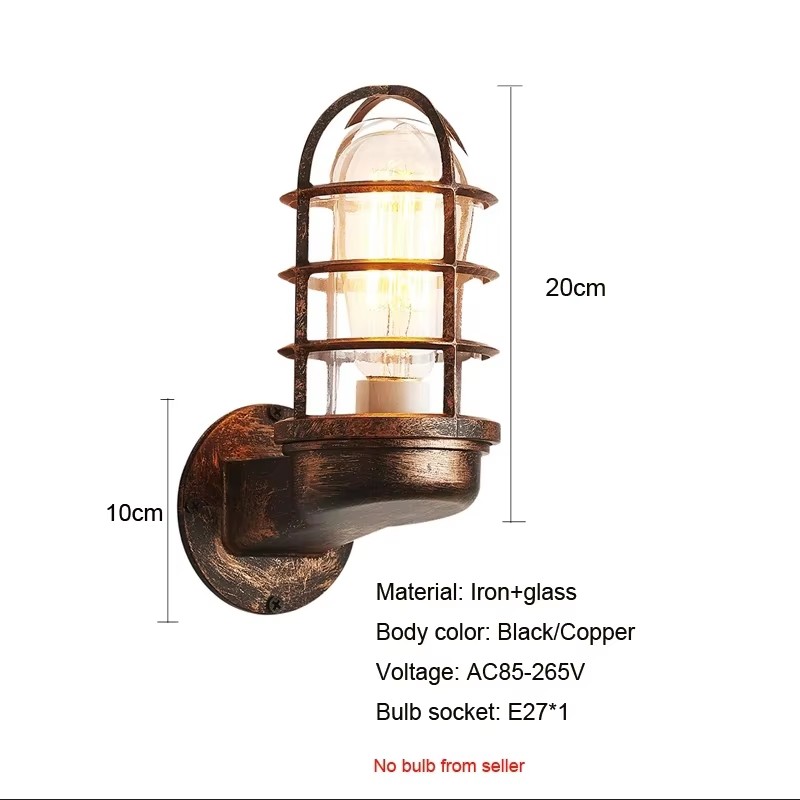 Vintage Loft Cage Industry Win - Outdoor Lighting Restaurant ulasan dan harga