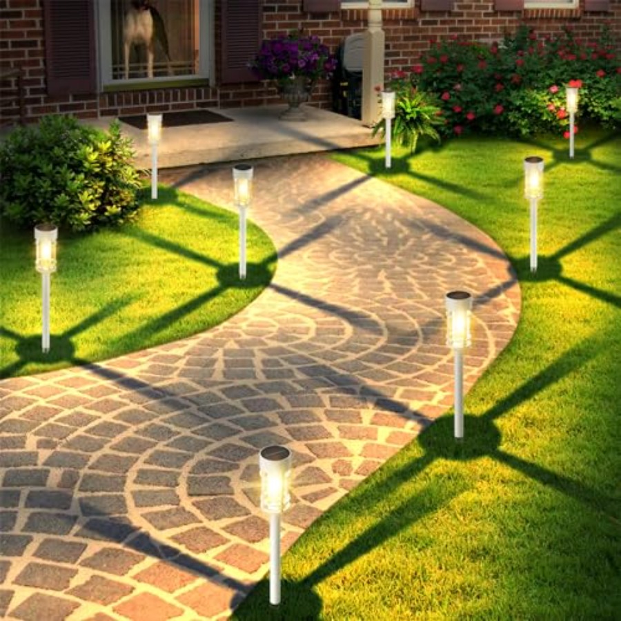 Solar Pathway Lights Outdoor W - Outdoor Lighting Dusk To Dawn ulasan dan harga