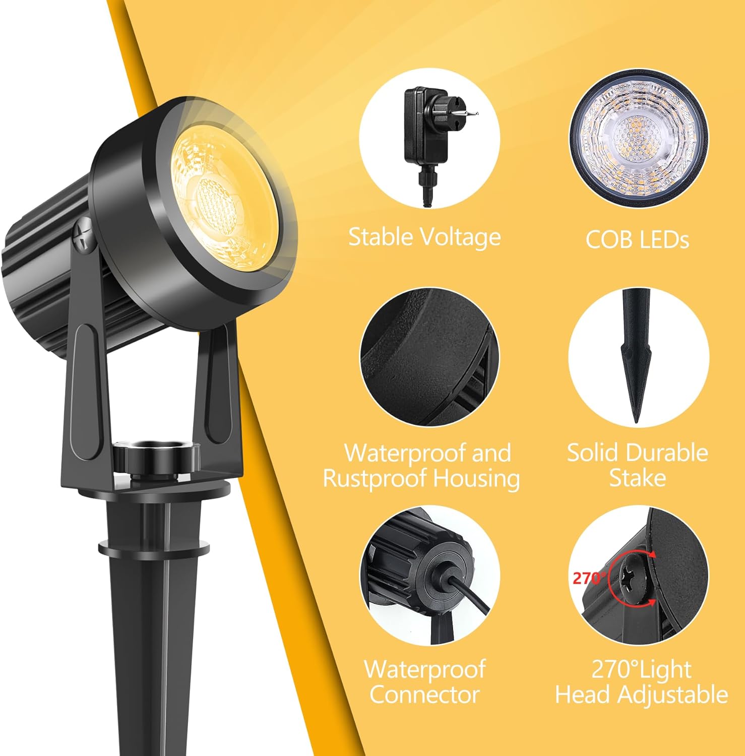4/6/8LEDS 3000K Outdoor Spotli - Outdoor Lighting Uk ulasan dan harga