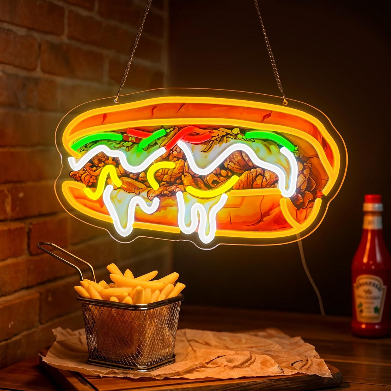 Philly Cheesesteak Neon Sign U - Outdoor Lighting Vendors ulasan dan harga