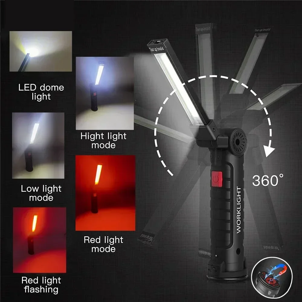 LED COB Flashlight USB Recharg - Outdoor Lighting Electric ulasan dan harga