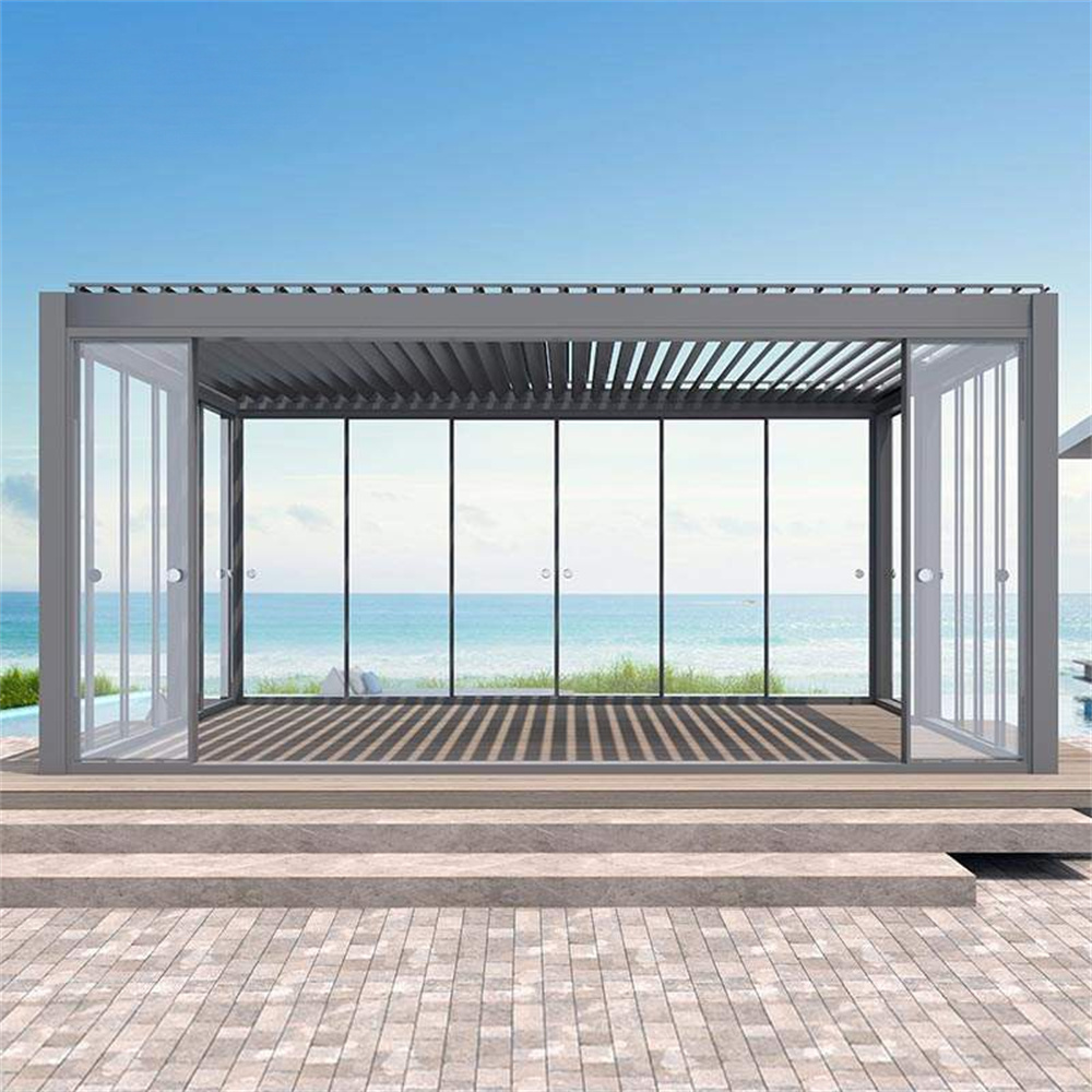 Aluminum Bioclimatic Pergola S - Outdoor Lighting Restaurant ulasan dan harga
