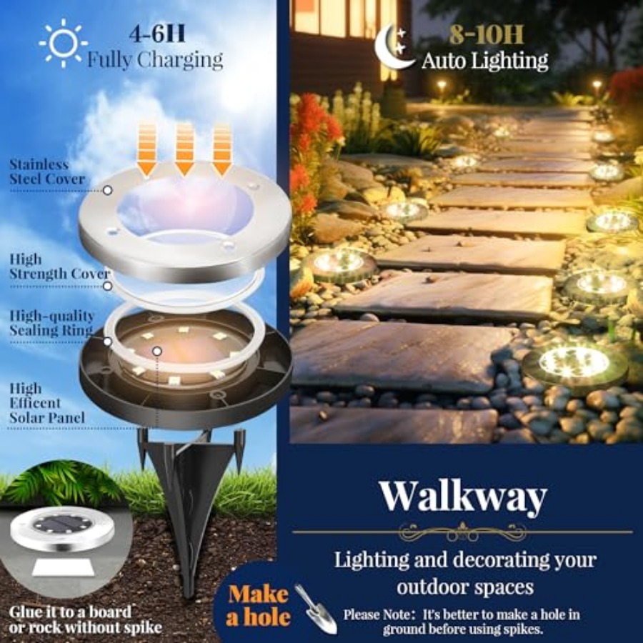 Solar Ground Lights Solar Ligh - Outdoor Lighting Led ulasan dan harga