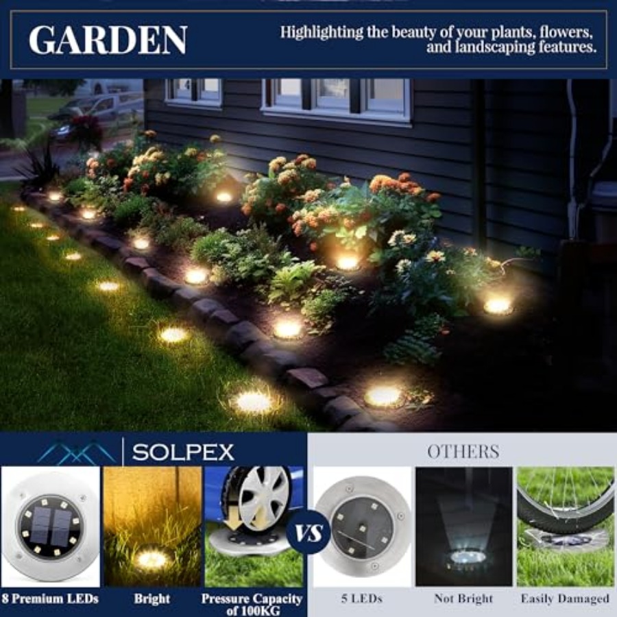 Solar Ground Lights Solar Ligh - Outdoor Lighting Led ulasan dan harga