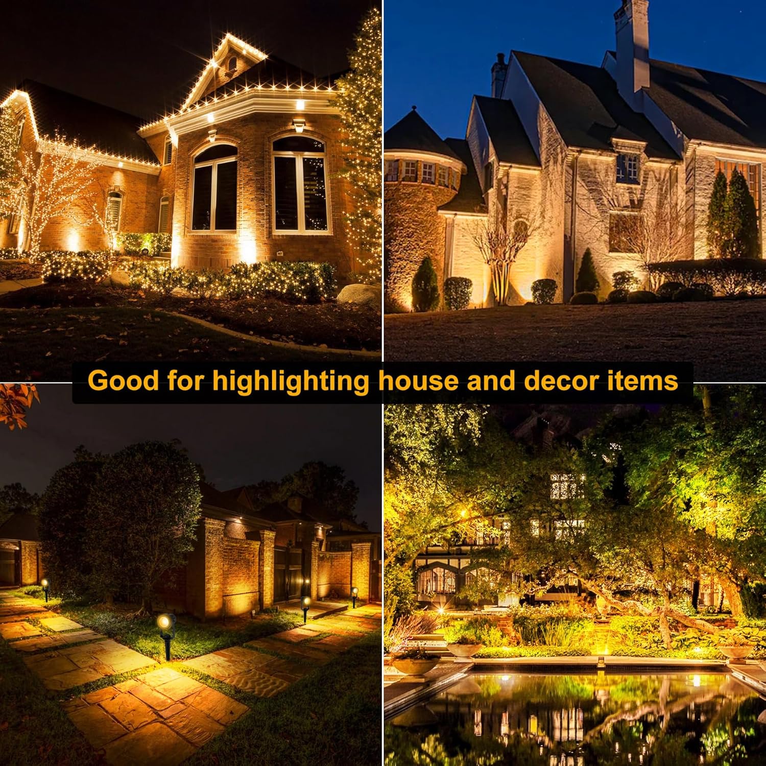 8LEDS 3000K Outdoor Spotlight  - Outdoor Lighting Uk ulasan dan harga