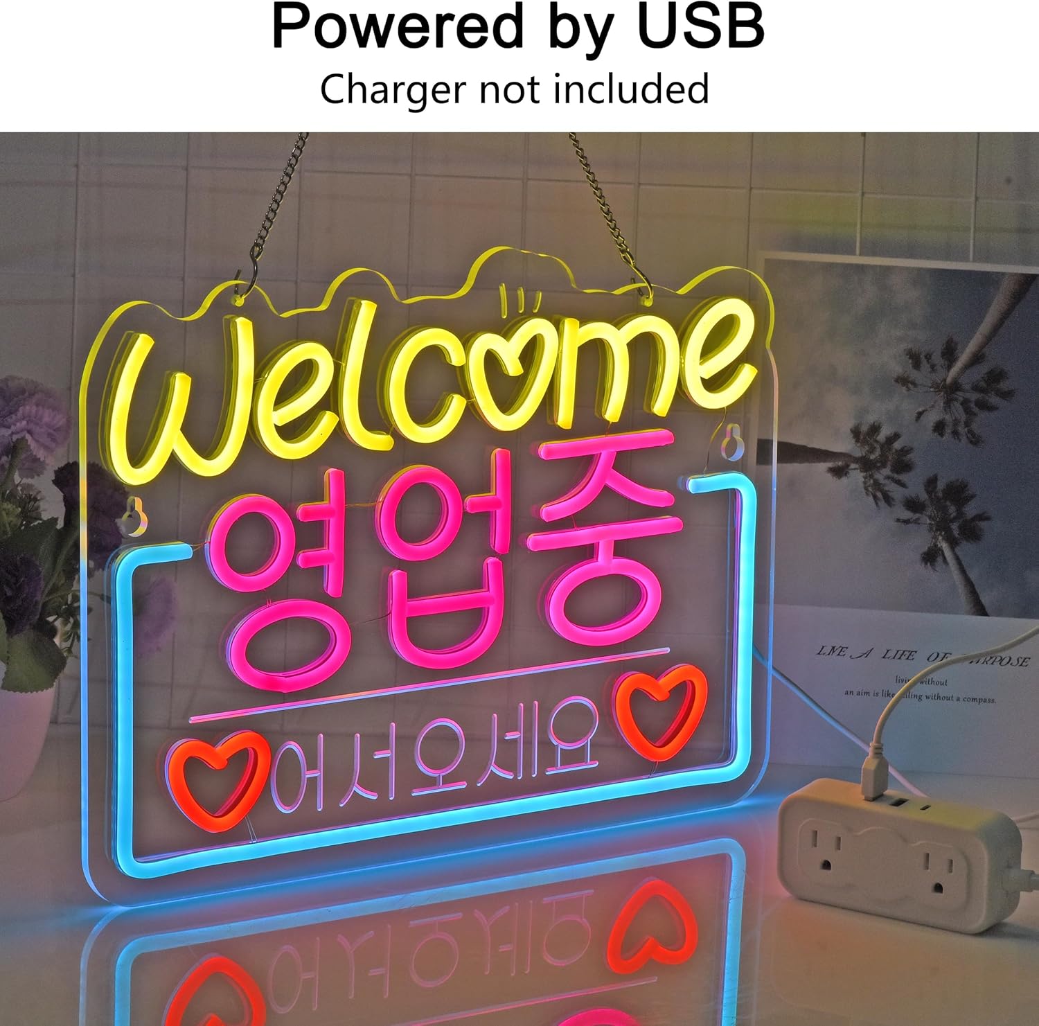 Korean Welcome on Sale Neon Si - Outdoor Lighting Restaurant ulasan dan harga